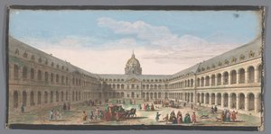 Ansicht des Innenhofs des Hôtel des Invalides in Paris von Anonymous