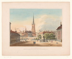Ansicht der Kirche von Riddarholmen, Stockholm von Anonymous