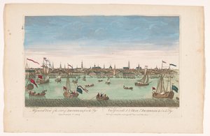 Ansicht der Stadt Amsterdam vom IJ aus gesehen