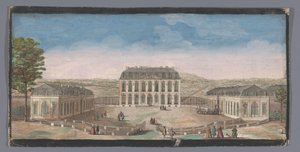 Ansicht der Vorderseite des Château de Belle-Vue in Meudon