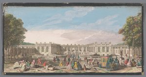Blick auf die Vorderseite des Grand Trianon im Garten von Versailles von Anonymous