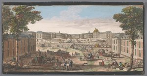 Ansicht der Vorderseite des Schlosses von Versailles