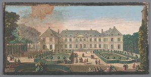 Ansicht des Palais du Temple in Paris vom Garten aus gesehen