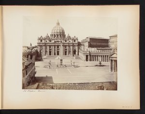 Ansicht des Petersplatzes und des Petersdoms in Rom, Italien