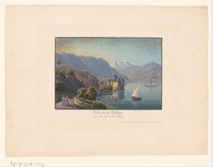 Blick auf das Schloss Chillon von Anonymous