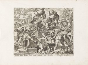 Gideon zerstört den Altar des Baal