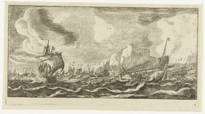 Heringsboote auf See von Anonymous