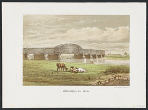 Hedelse Eisenbahnbrücke über die Maas, 1870 von Anonymous