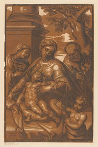 Heilige Familie mit Johannes dem Täufer und Elisabeth von Anonymous
