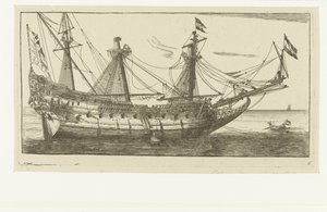 Das Schiff De Salamander Seeansichten und Darstellungen von Schiffen (Serientitel) von Anonymous
