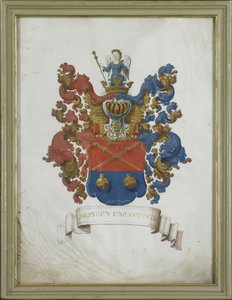 Das Wappen von Susanna van Collen (1692-1745), Ehefrau von Jacob Feitama von Anonymous