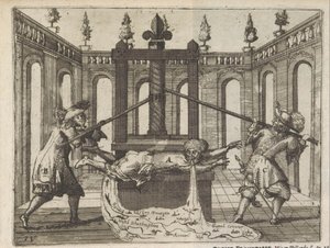 Holland in der französischen Druckpresse, 1672-1673 (France Druck-Pers, Gestelt in Hollant 1672 en 1673) von Anonymous