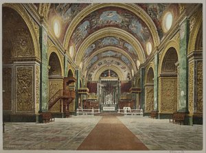 Innenraum der St.-Johannes-Kathedrale in Valletta von Anonymous
