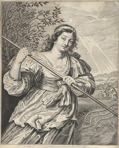 Junge Frau bei der Ernte