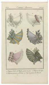 Journal des Dames et des Modes, Costumes Parisiens, 15. April 1819: Chapeau de Gros de Naples von Anonymous