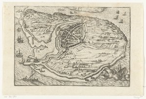 Karte von Den Briel, 1572