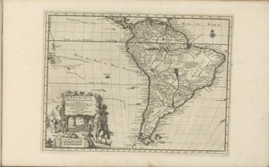 Karte von Südamerika (Les Indes Orientales et Occidentales et autres lieux)