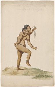 Khoikhoifrau mit Säugling