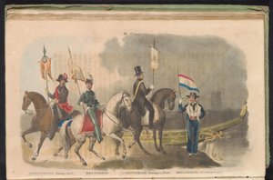 Kostüme und Fahnen der Ehrenwachen von Den Haag und Rotterdam, 1840-1842