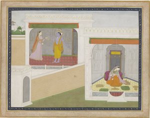 Krishna besucht Radha