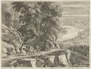 Landschaft mit zwei Reitern