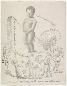 Manneken Pis sorgt für Feuerwerk, 1820 von Anonymous