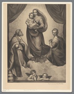 Maria und Kind bei Hl. Sixtus und Hl. Barbara von Anonymous