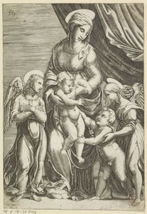 Maria mit Kind und dem jungen Johannes dem Täufer von Anonymous