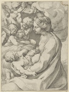 Maria mit Kind und Engeln