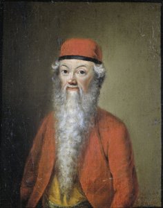 Naives oder karikaturales Porträt von Jean-Etienne Liotard im Alter von etwa 54 Jahren von Anonymous