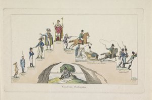 Napoleons Lebensstufen, 1814 von Anonymous