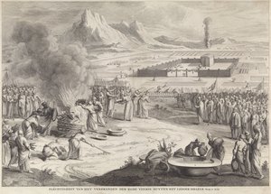 Opfer einer roten Kuh durch die Israeliten