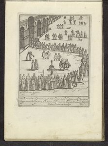 Prozession mit dem Dogen und der Serenissima Signoria über den Markusplatz in Venedig von Anonymous