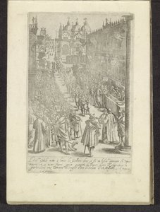 Umzug auf dem Markusplatz in Venedig (Szenen aus dem venezianischen Leben) von Anonymous