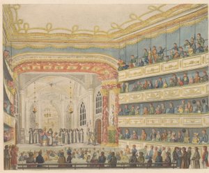 Opvoering van de Gijsbrecht van Aemstel in schouwburg te Amsterdam, ca. 1810-1813 von Anonymous