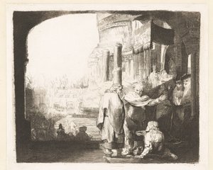 Petrus und Johannes heilen den Lahmen am Tempeltor von Anonymous