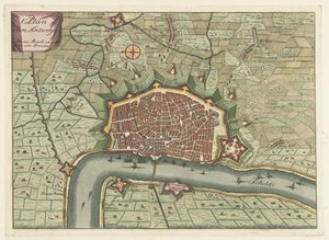 Stadtplan von Antwerpen, ca. 1706