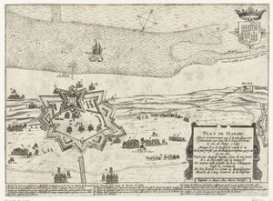 Grundriss des Forts Mardijk, 1645 von Anonymous