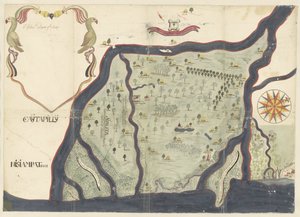Grundriss der Insel Dieuw oder Diewij an der Koromandelküste, Indien von Anonymous