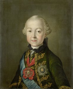 Porträt von Paul I., Kaiser von Russland, in jungen Jahren