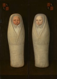 Porträt der eingewickelten Zwillinge: Die früh verstorbenen Kinder von Jacob de Graeff und Aeltge Boelens von Anonymous
