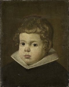 Porträt eines etwa dreijährigen Jungen, möglicherweise Prinz Balthasar Carlos, Sohn des spanischen Königs Philipp IV. von Anonymous