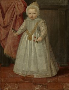 Porträt eines kleinen Jungen, möglicherweise Louis von Nassau, später Herr von Beverweerd, De Leck, Odijk und Lekkerkerk, unehelicher Sohn von Moritz, Prinz von Oranien, und Margaretha van Mechelen