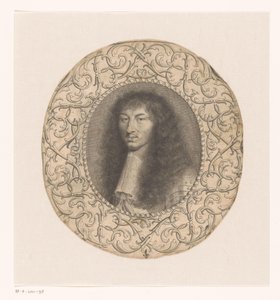 Porträt von Ludwig XIV. umgeben von einem Zierrahmen mit Arabesken von Anonymous
