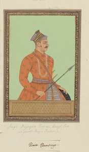 Porträt von Raja Bhao Sing Rajput, der Wesir von Aurangzeb war