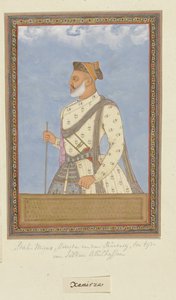 Porträt von Shah Mirza; zur Zeit von Sultan Abul Hasan diente er nach Sayyid Muzaffar als Kommandant der Kavallerie (sar-khayl) von Anonymous
