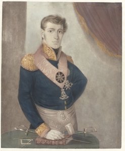 Prinz Frederik der Niederlande als Großmeister der Freimaurer, 1817 von Anonymous