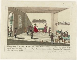 Prinzessin von Oranien im Warteraum in Goejanverwellesluis, 1787 von Anonymous