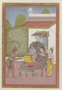 Rama und Sita auf dem Thron