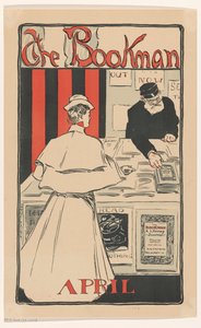 Werbeplakat für die April-Ausgabe 1896 der Zeitschrift The Bookman von Anonymous